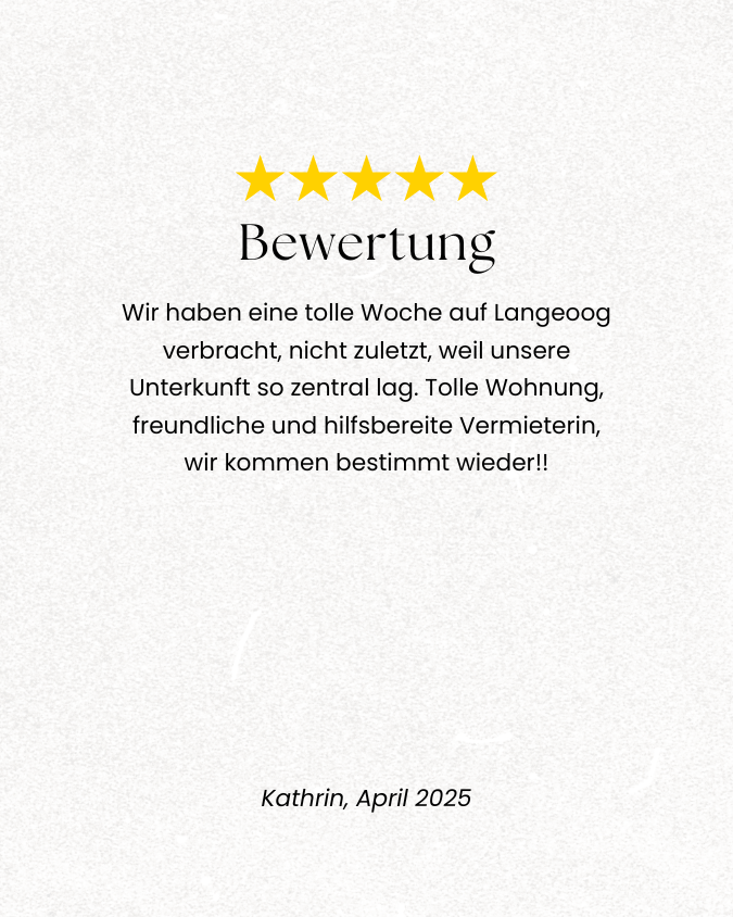Bewertungen Langeoog Koralle