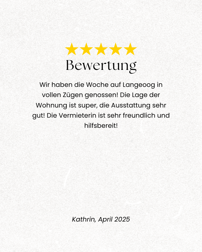 Bewertungen Langeoog Seestern